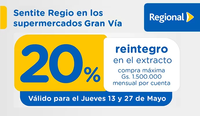 Descuentos Banco Regional - Mayo
